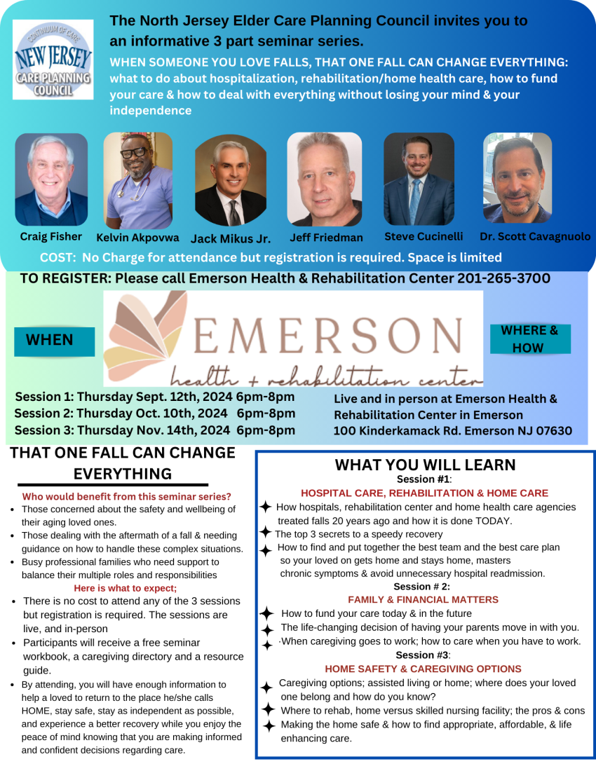 Educational workshop on dealing with the aftermath of a Fall